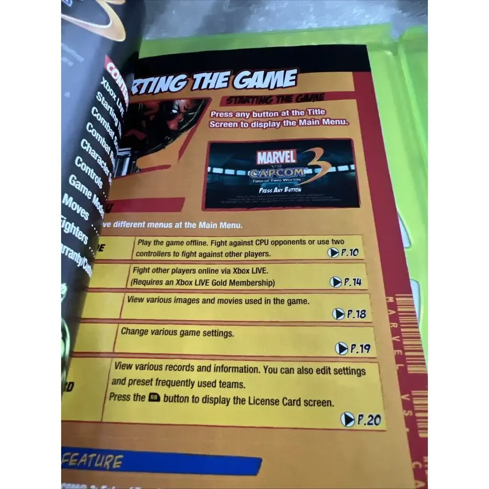 Marvel vs Capcom 3 Fate of Two Worlds Xbox 360 Original Case & Manual Complete